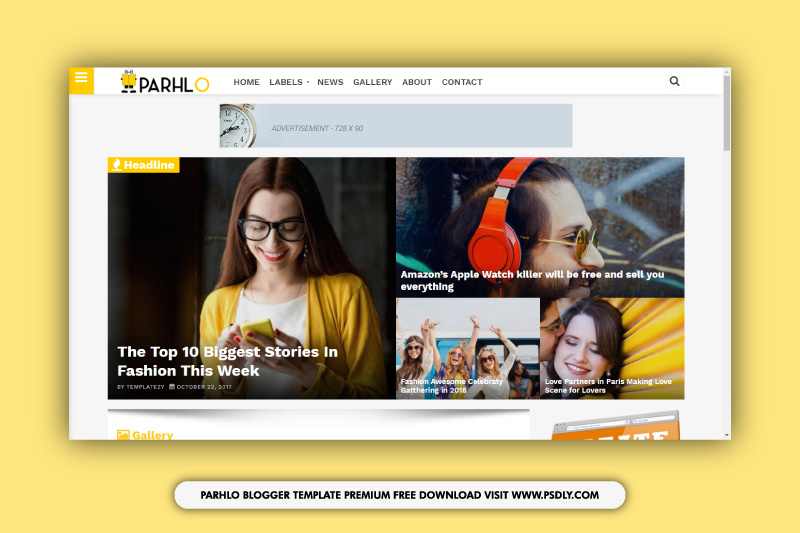 Parhlo Premium Blogger Template Download