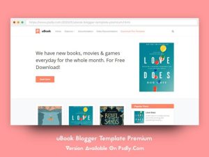 Download Free uBook Blogger Template Premium Free