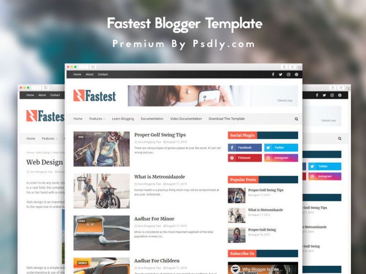 Fastest Fast Loading Blogger Template Premium Free