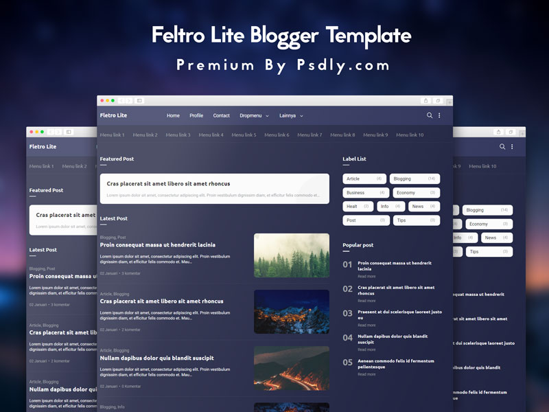 Feltro Litel Blogger Template Premium Version Free Download