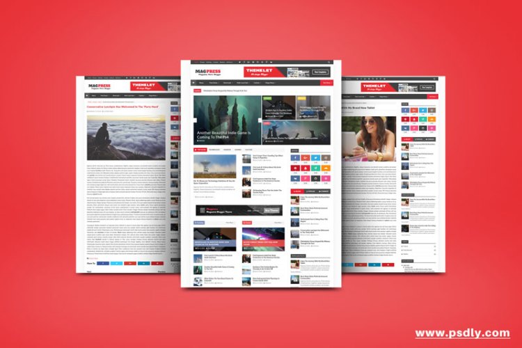 Magpress Magazine Responsive Blogger Template Premium FREE
