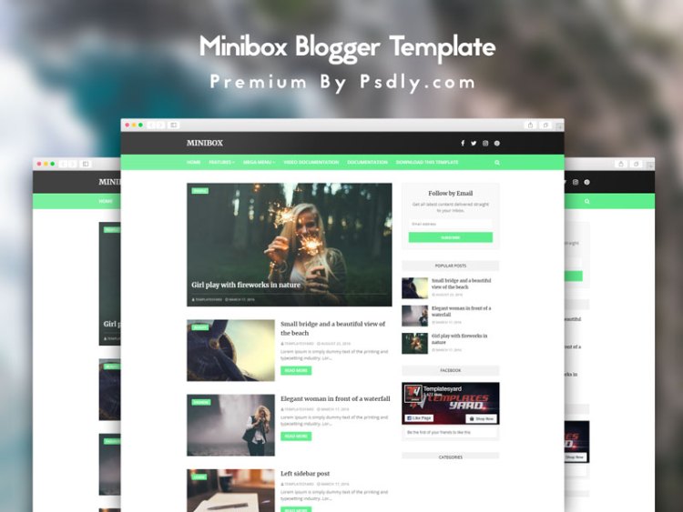 Minibox Blogger Template Premium Free