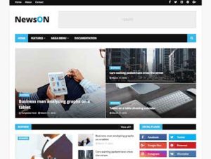 NewsOn Magazine Blogger Template Premium Download Free 3