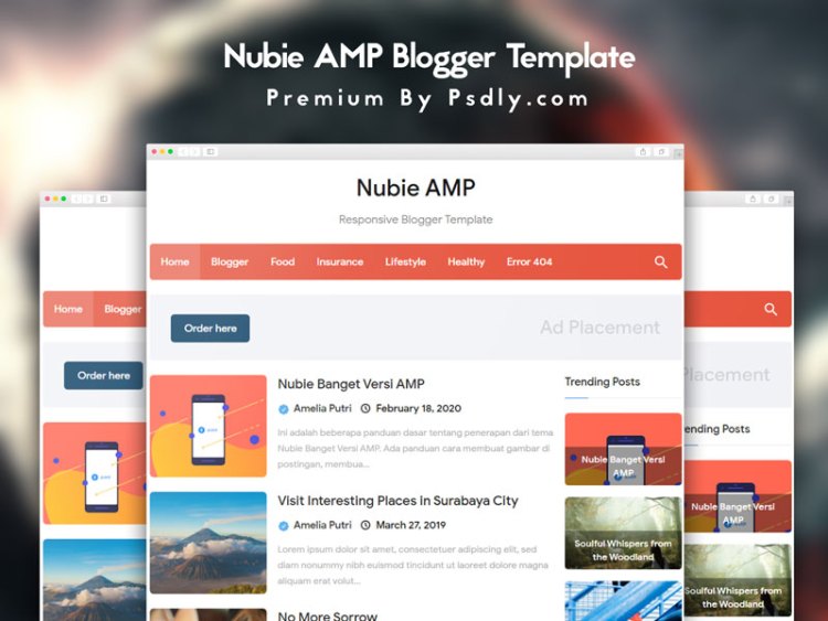 Nubie Banget Pro AMP Blogger Template