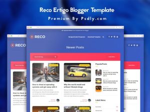 Reco Ertigo Blogger Template Premium Free