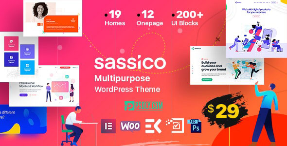 Sassico v2.4 Multipurpose Saas Startup Agency WordPress Theme 25081433