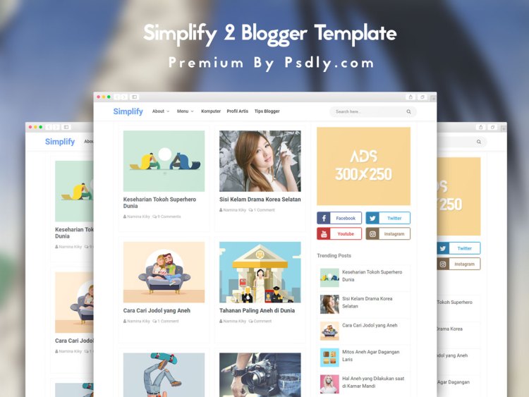 Simplify 2 Pro Blogger Template
