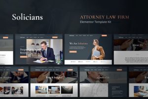 Solicians - Attorney Law Firm Elementor Template Kit 27669352