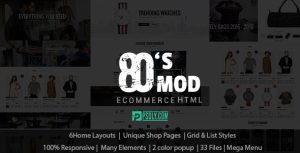 ThemeForest 80's v1.0 Vintage Retro Styled Ecommerce Template 17645468
