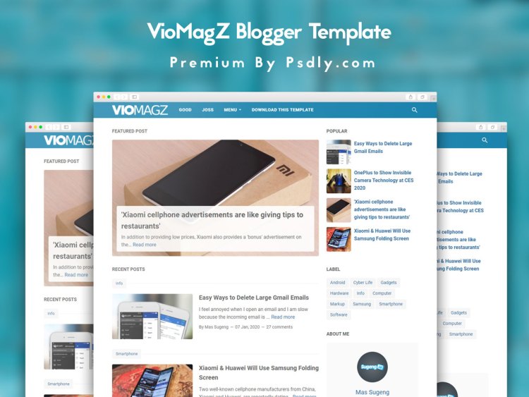 VioMagZ 4.3.0 Blogger Template Premium Version Free